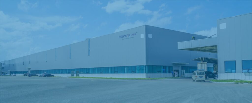 Meddcare adult diaper manufacturing facility showing incontinence care production process