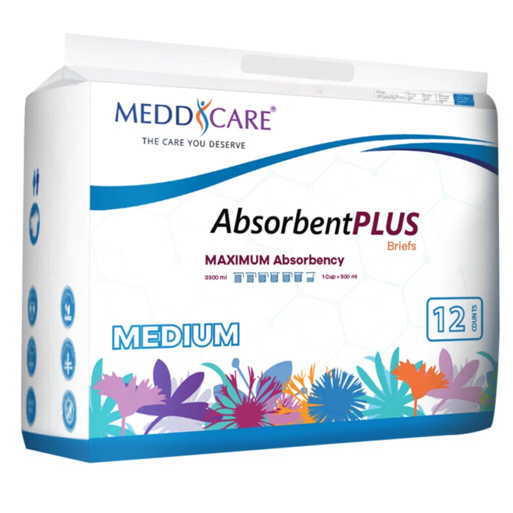 Meddcare Absorbent Plus Incontinence Briefs M