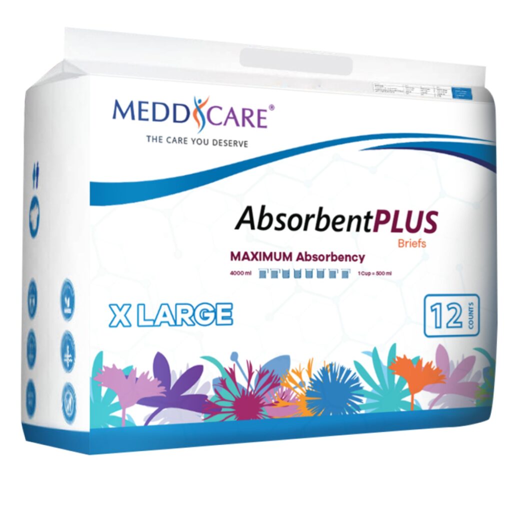 Meddcare Absorbent Plus Incontinence Briefs XL